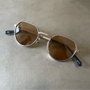 MOSCOT Smendrik sunglasses in silver with custom lenses